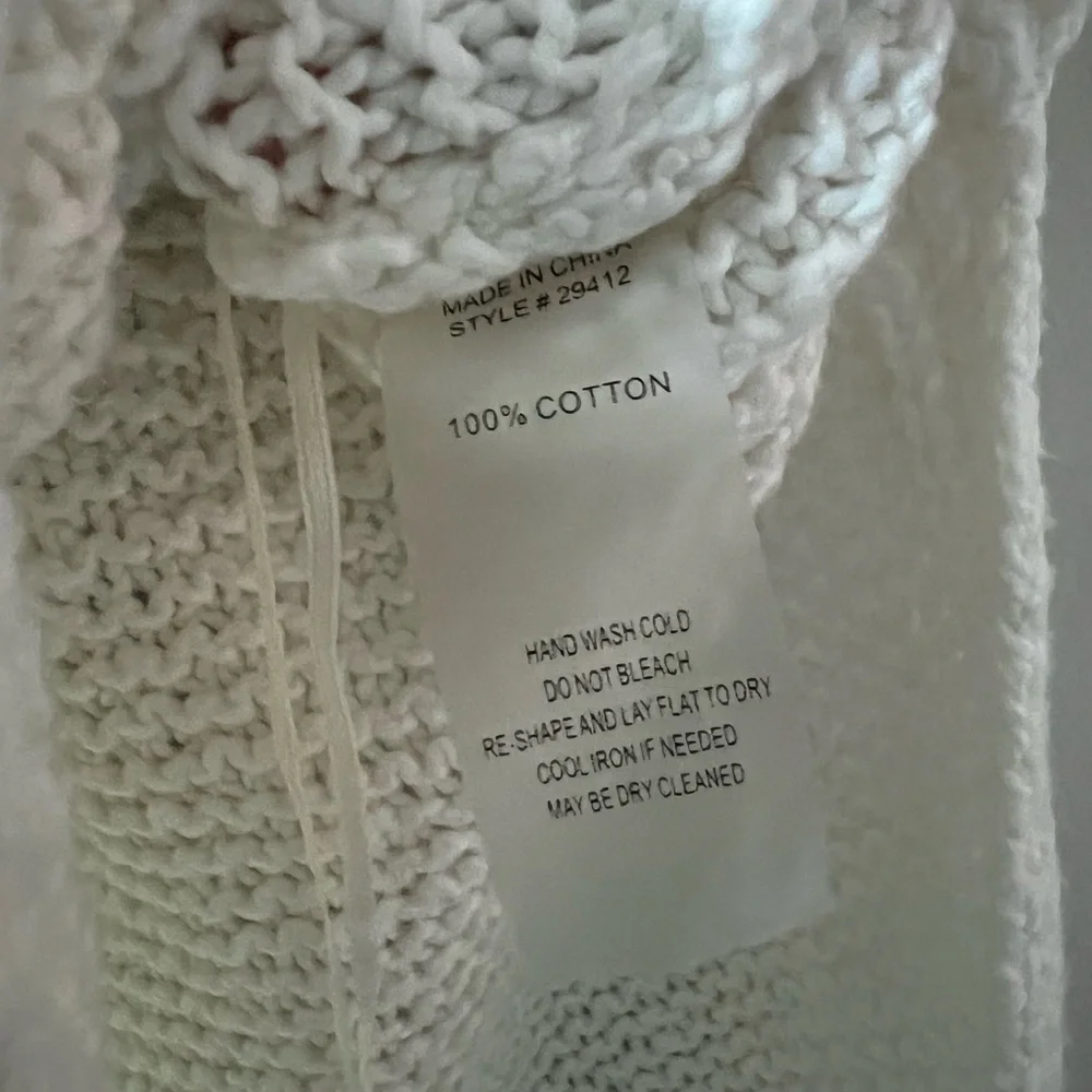 NWT Soft Surroundings Paola Cream Knit Cowl Neck Tunic Vest Size Large - Picture 6 of 8